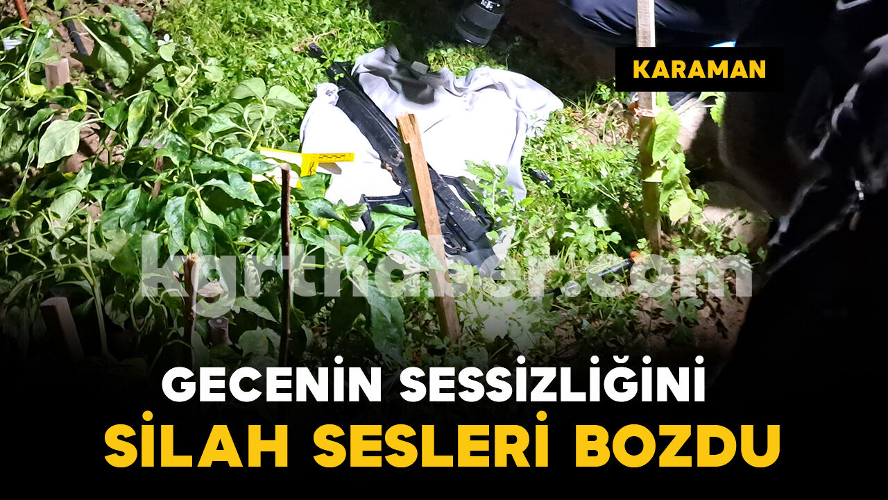 Karaman’da açılan ateş sonucu bir iş yeri zarar gördü