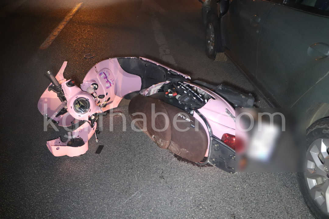 Karamanda Ciple Carpisarak 20 Metre Suruklenen Motosikletin Surucusu Yaralandi2