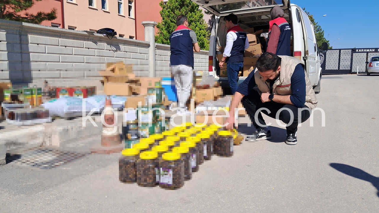 Karamanda Gida Guvenligi 1 Operasyonu Yuzlerce Kilo Ve Litre Urun Ele Gecirildi3
