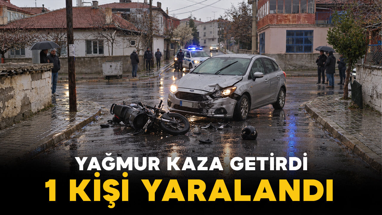 Karaman’da kaygan zemin kazaya neden oldu: 1 yaralı