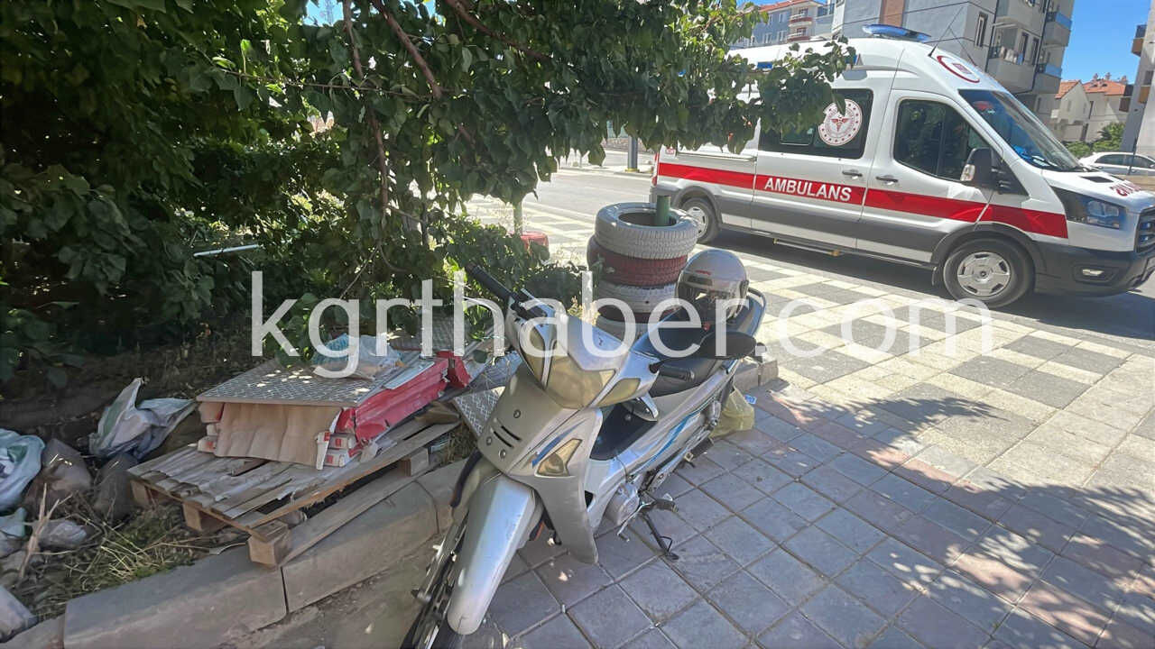 Karamanda Motosiklet Devrildi 1 Kisi Yarali1