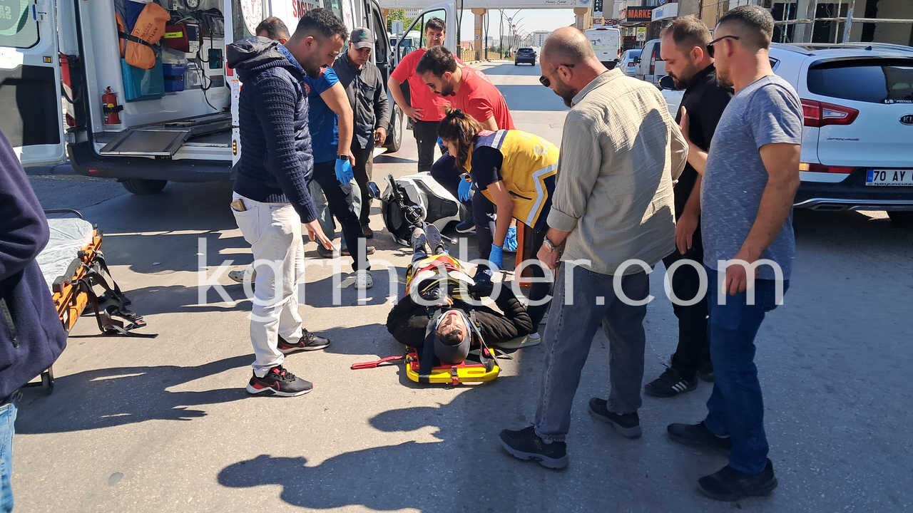 Karamanda Ters Yonden Gelen Alkollu Surucu Motokurye Ile Carpisti 1 Yarali1