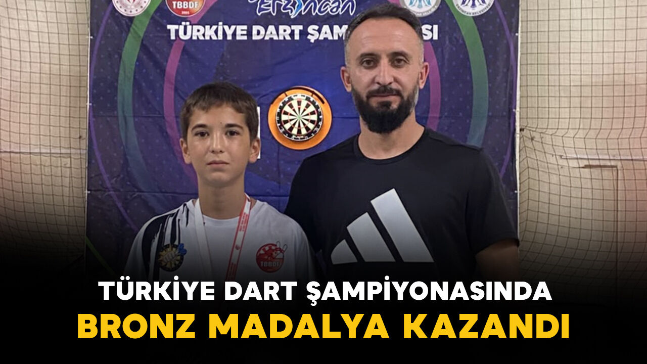 Karamanlı sporcu Mehmet Çetin dart şampiyonasında Türkiye üçüncüsü oldu