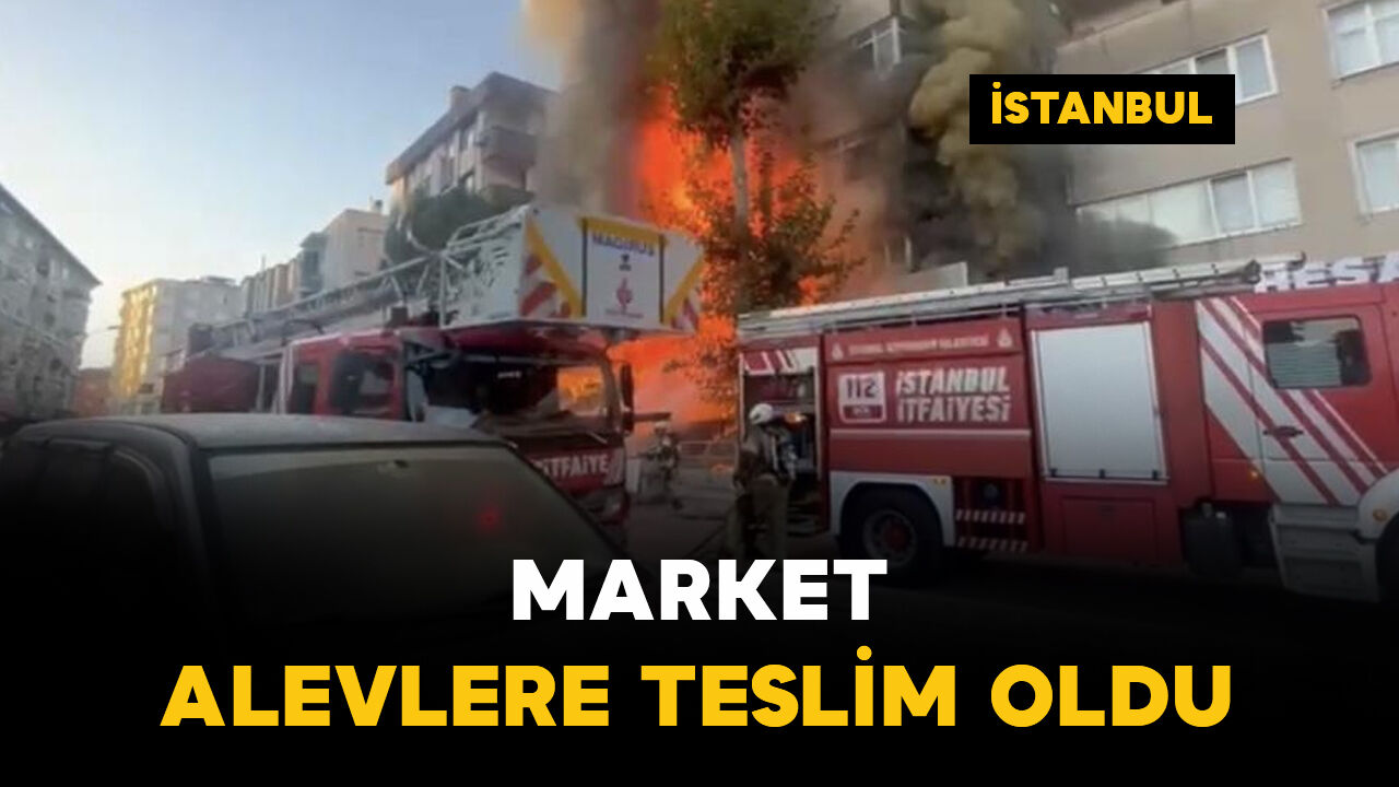 Market alevlere teslim oldu