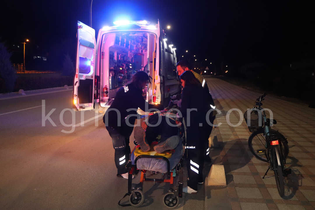 Plakasi Belirlenemeyen Aracin Carptigi Bisikletli Genc Yaralandi2