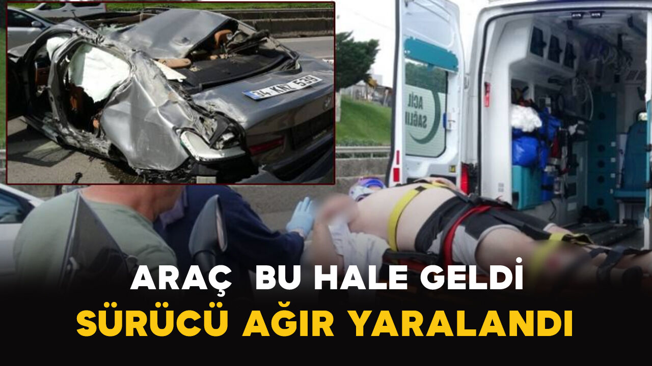 Sancaktepe’de BMW Takla Attı! 1 Ağır Yaralı