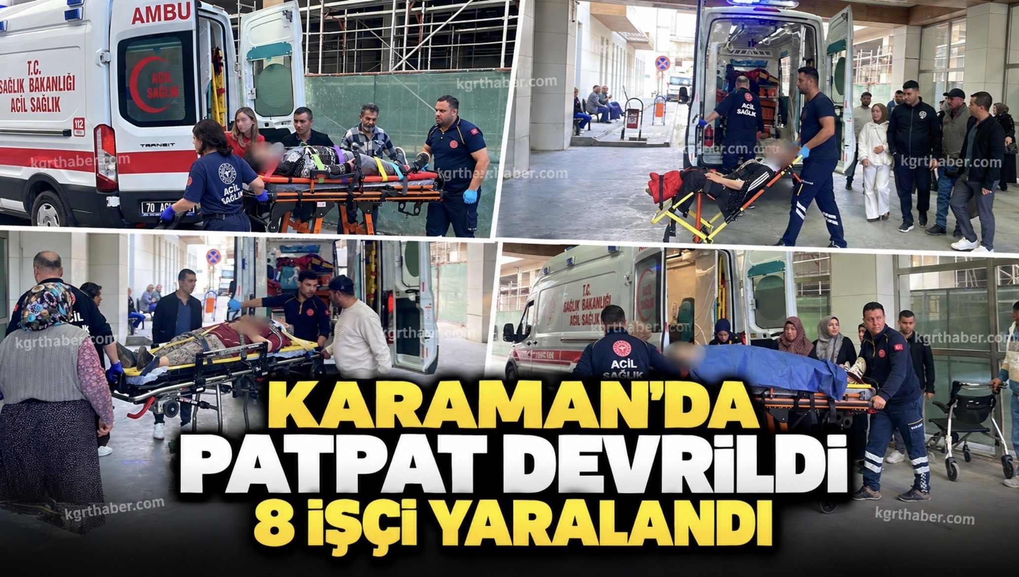 Karaman’da zeytin işçilerini taşıyan pat pat devrildi: 8 yaralı