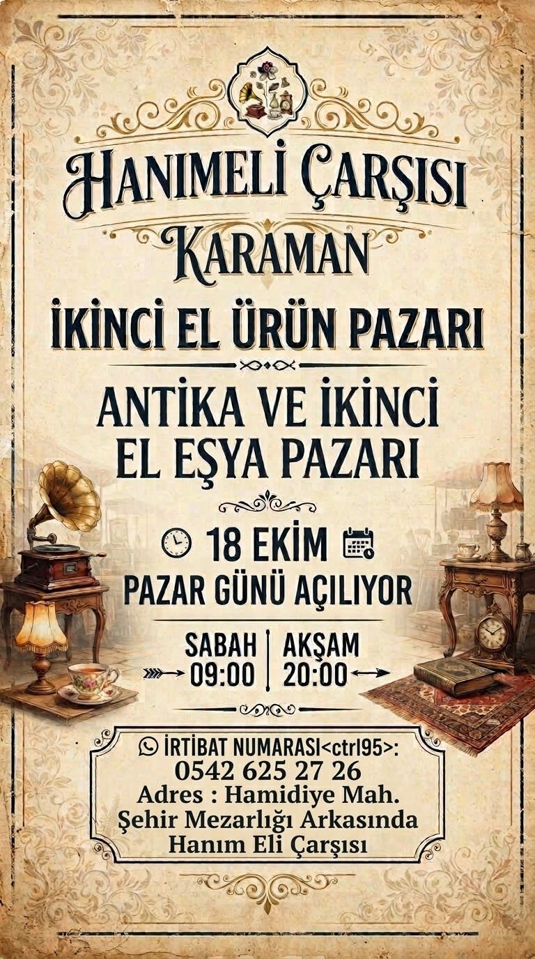 Karamanda Antika Ve Ikinci El Pazari Aksam 8E Kadar Acik