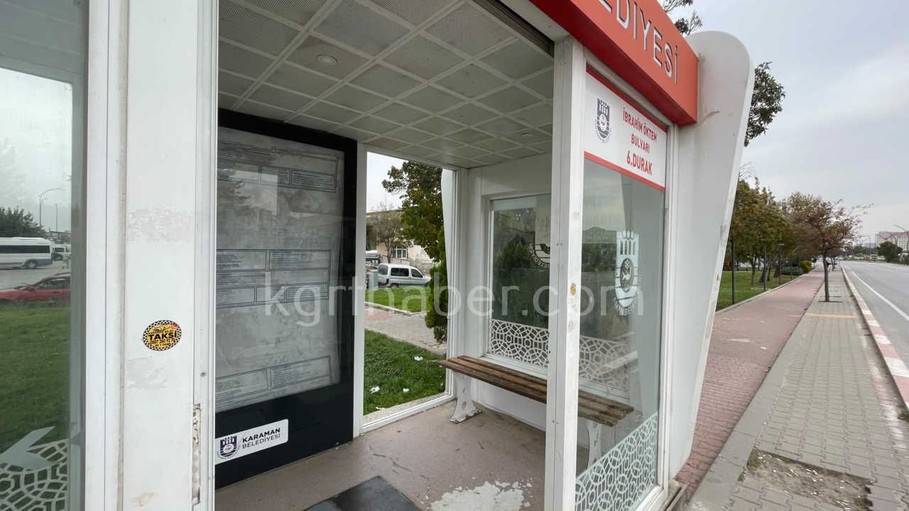 Karamanda Cami Kirilan Otobus Duragi Copluge Dondu2