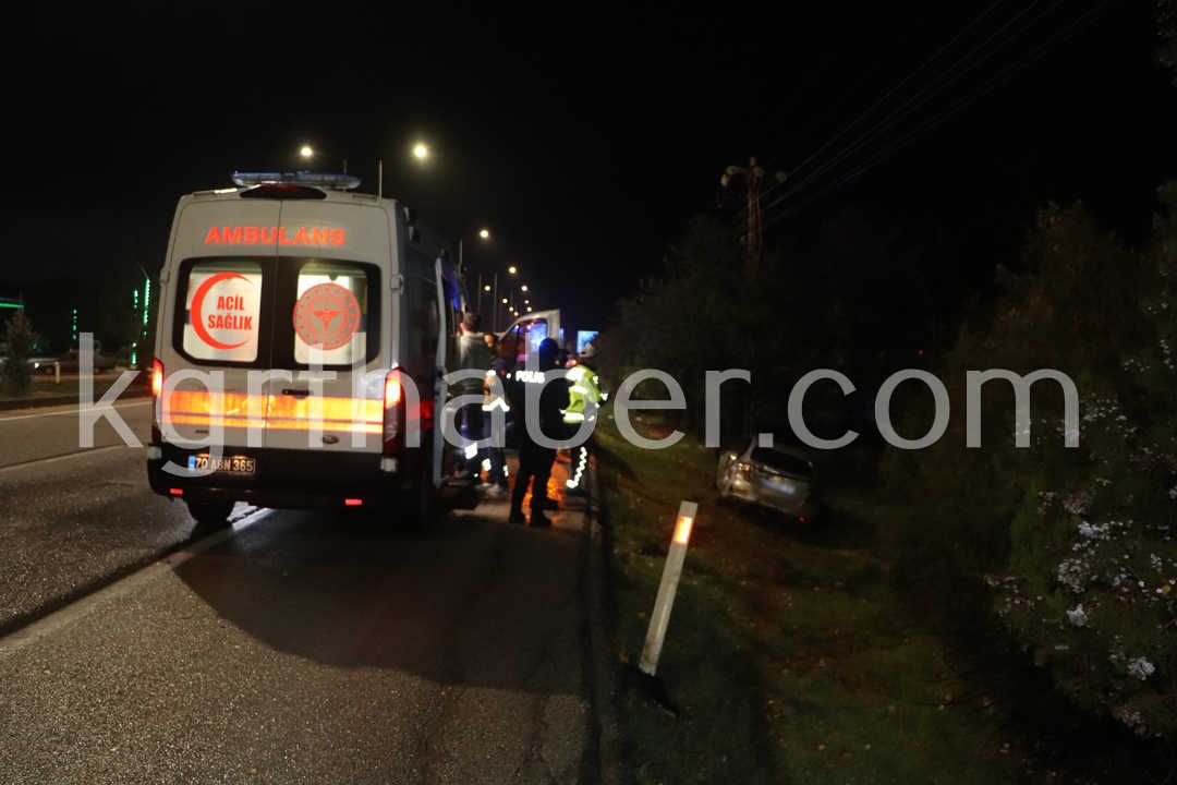 Karamanda Carpisan Otomobillerden Biri Bahceye Uctu 4 Yarali10