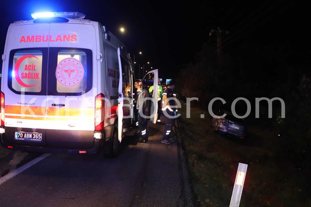 Karamanda Carpisan Otomobillerden Biri Bahceye Uctu 4 Yarali12