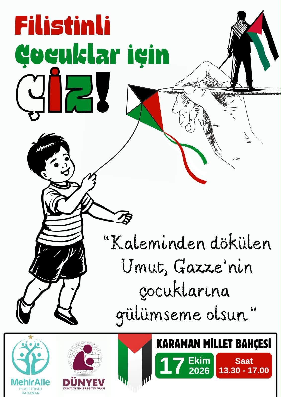 Karamanda Cocuklar Filistin Icin Bulusuyor1