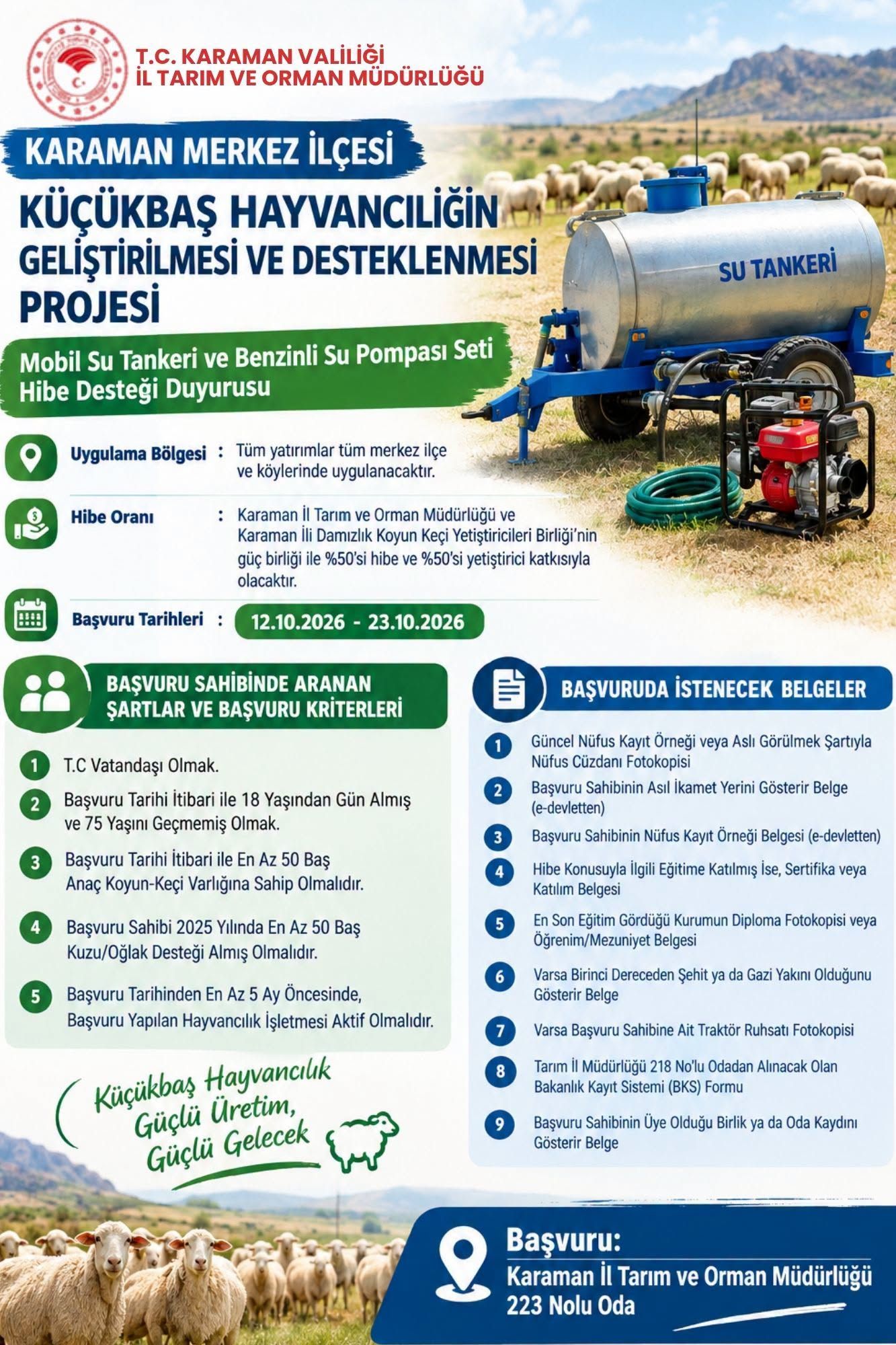 Karamanda Destek Basvurulari Basladi1