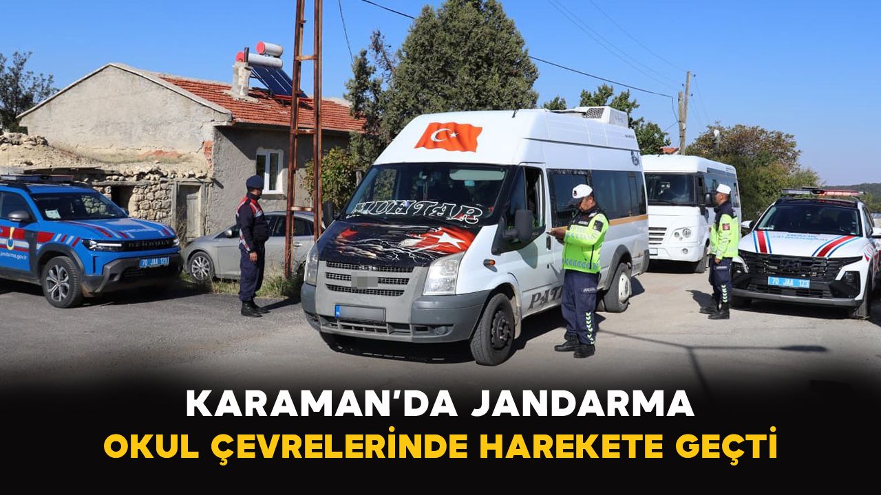 Karaman’da jandarmadan okul çevrelerinde denetim