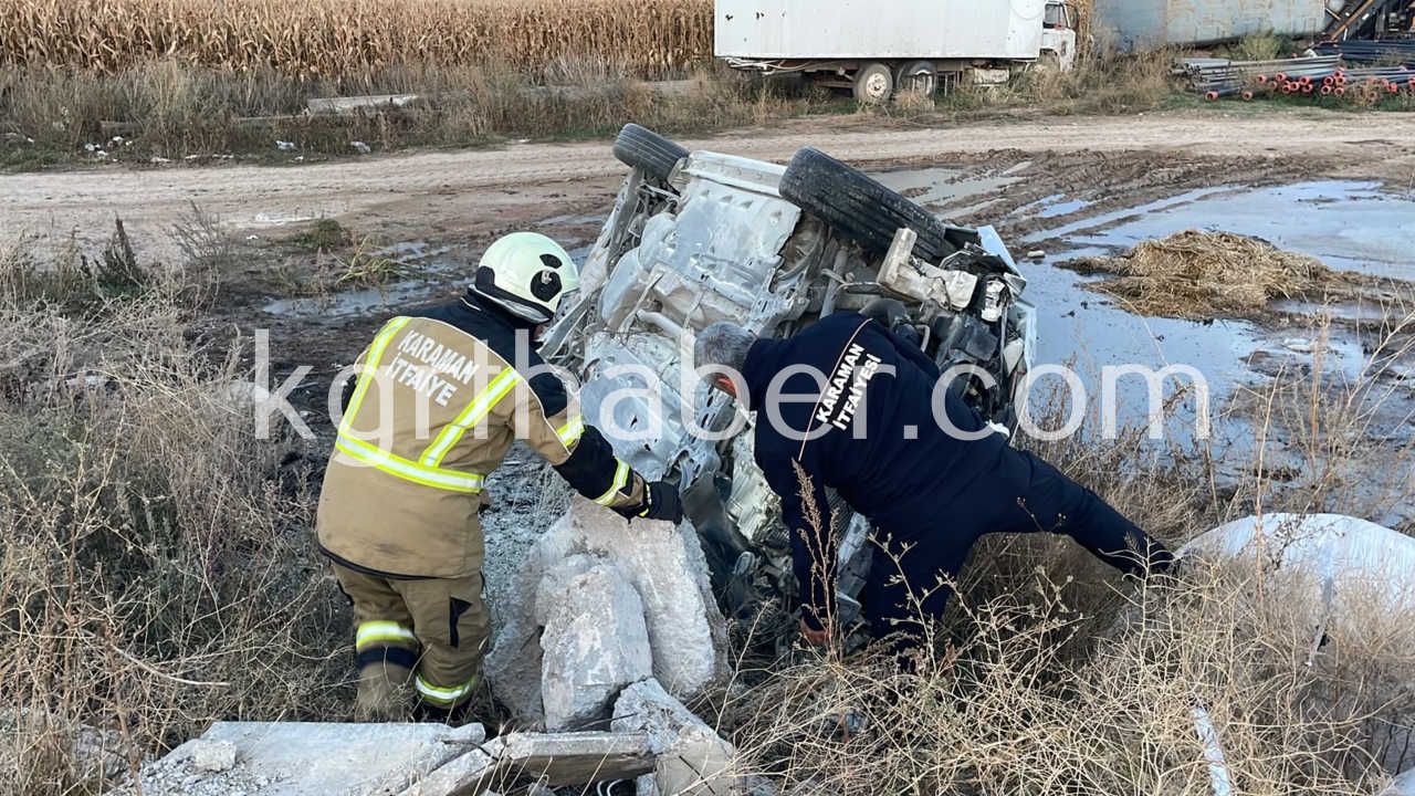 Karamanda Kontrolden Cikan Otomobilin Takla Attigi Kaza Kamerada 1 Yarali6