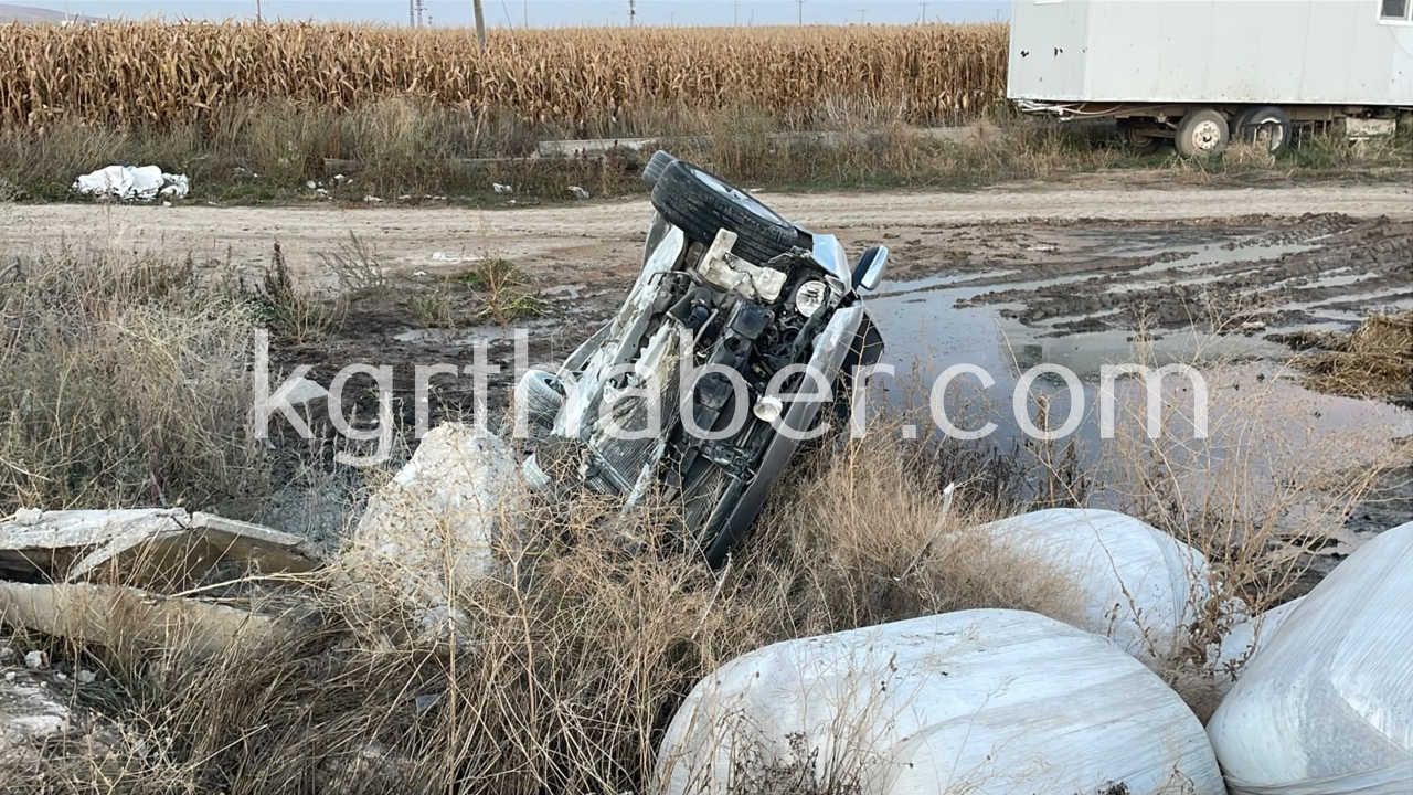 Karamanda Kontrolden Cikan Otomobilin Takla Attigi Kaza Kamerada 1 Yarali9