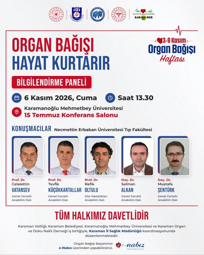 Karamanda Organ Bagisina Dikkat Cekilecek Uzman Isimler Panelde Bulusacak