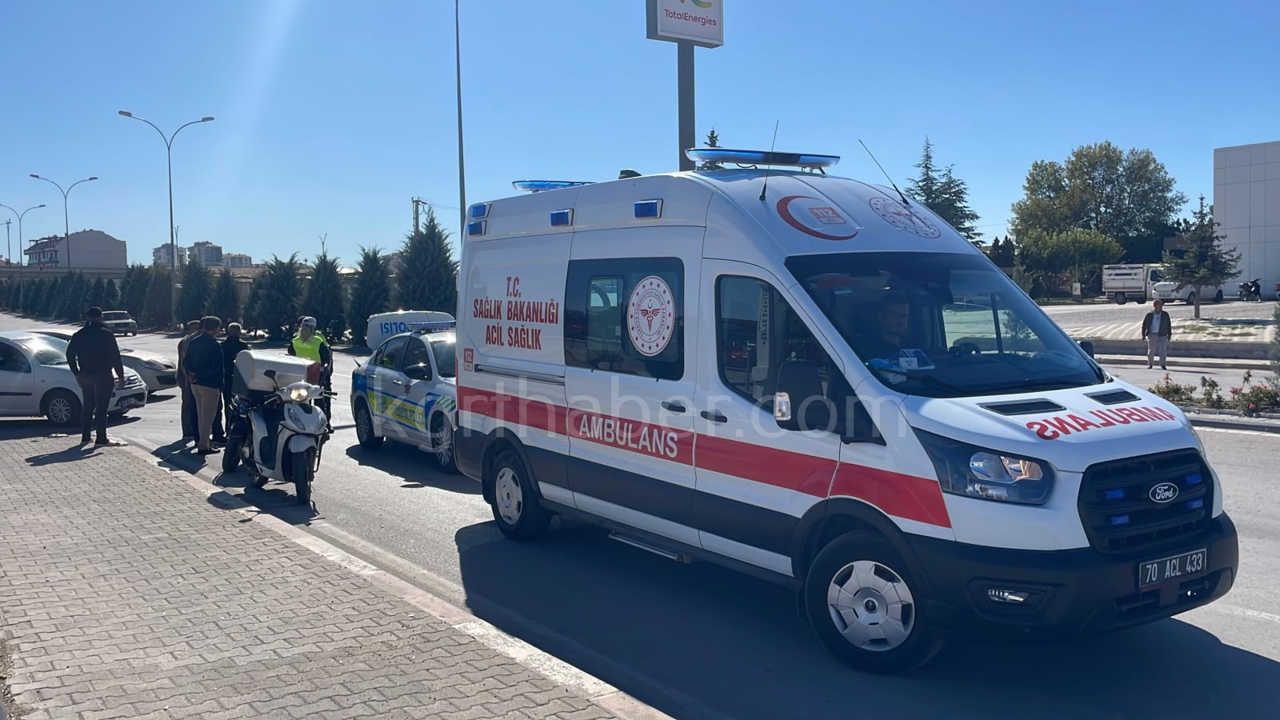 Karamanda Otomobil Motokuryeye Arkadan Carpti 1 Yarali0