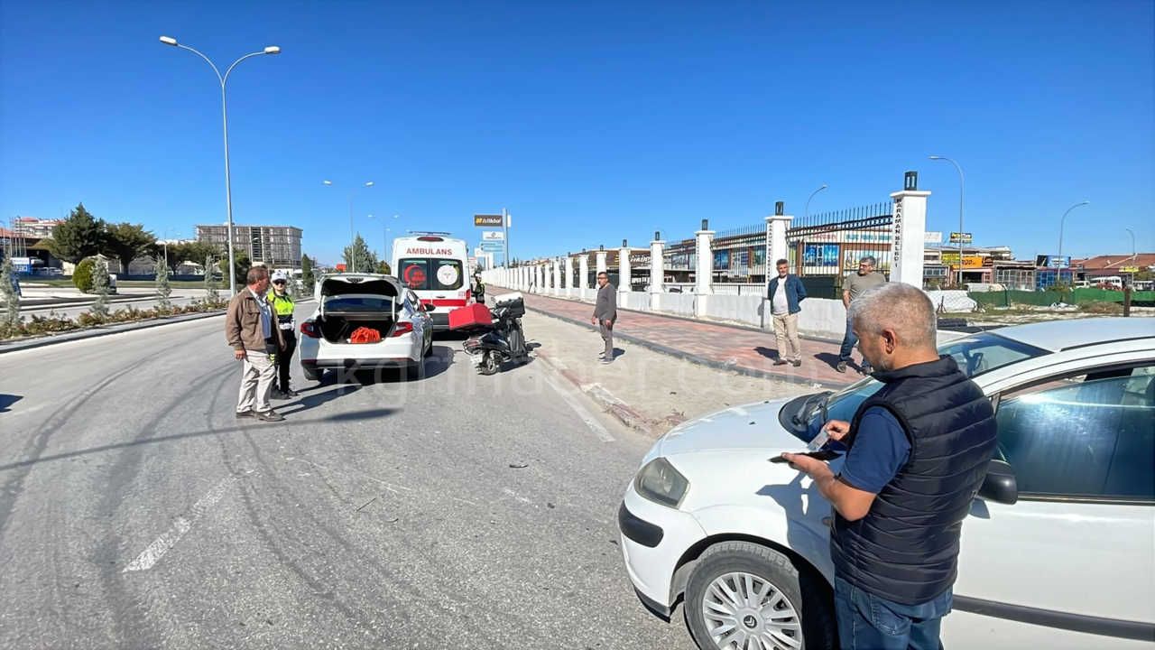 Karamanda Otomobil Motokuryeye Arkadan Carpti 1 Yarali4