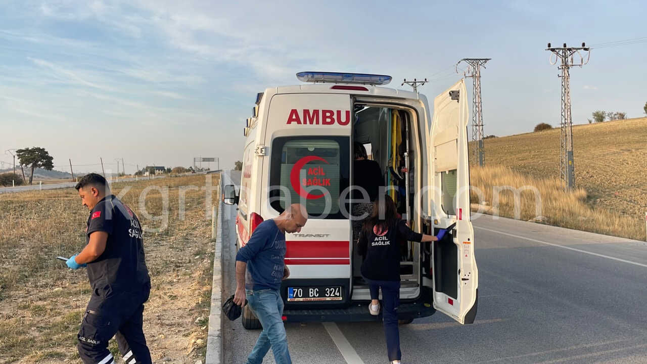 Karamanda Otomobille Carpisan Minibus Refuje Savruldu 1 Yarali3