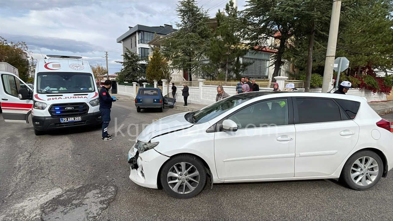 Karamanda Otomobiller Kavsakta Carpisti Yasli Kadin Yarali5