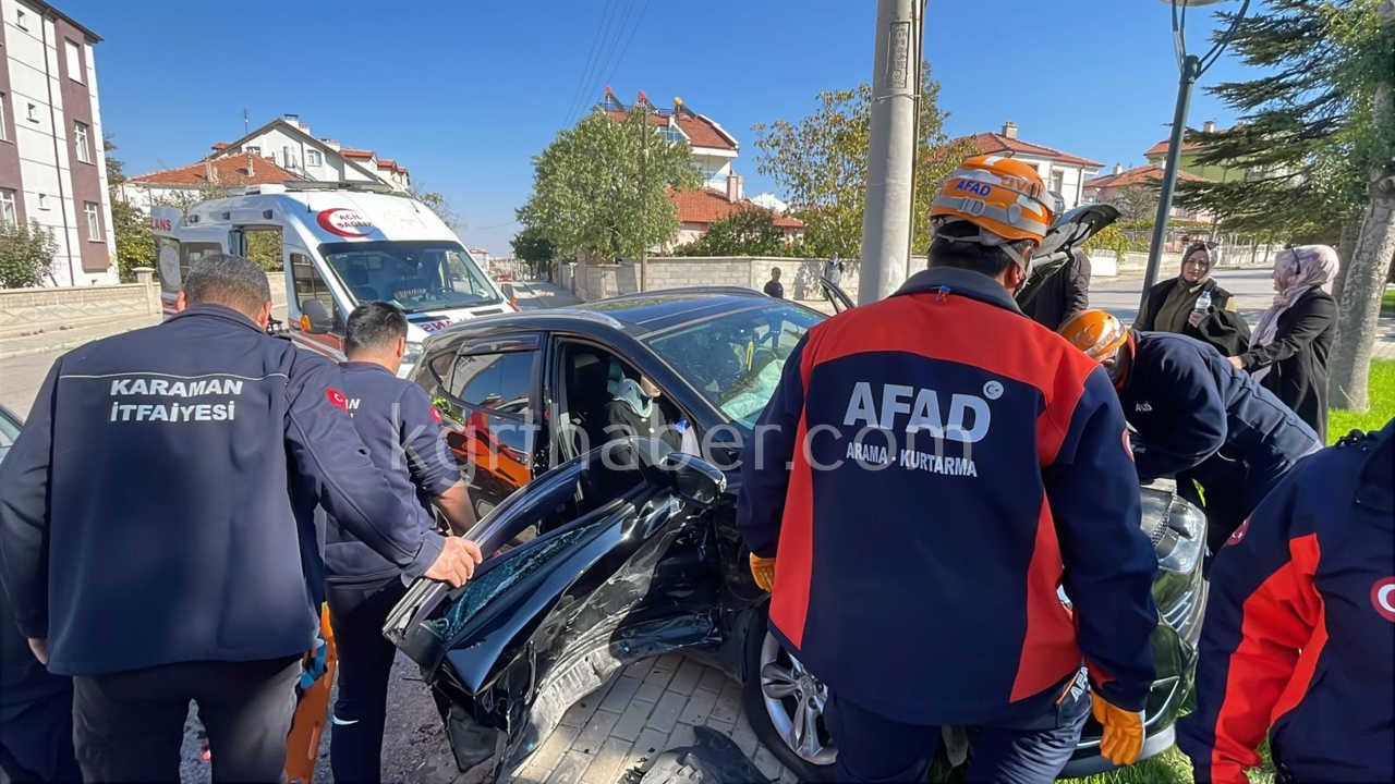 Karamanda Sikismali Trafik Kazasi 3 Yarali3