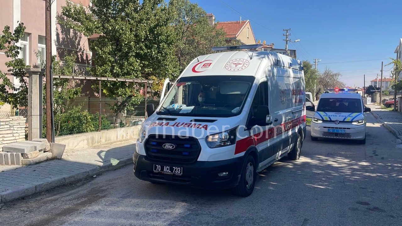 Karamanda Talihsiz Kaza Bisikletten Dusen 1 Kadin Yaralandi0